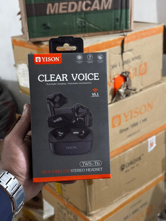 YISON T6 True Wireless Earbuds (Original Imported)