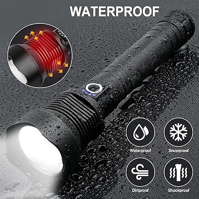 Rechargeable LED Flashlight 90,000 lumens( Gochan Imported )